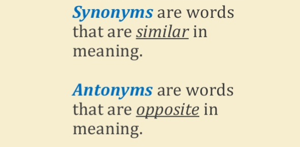 Quiz Synonyms And Antonyms Trivia! ProProfs Quiz